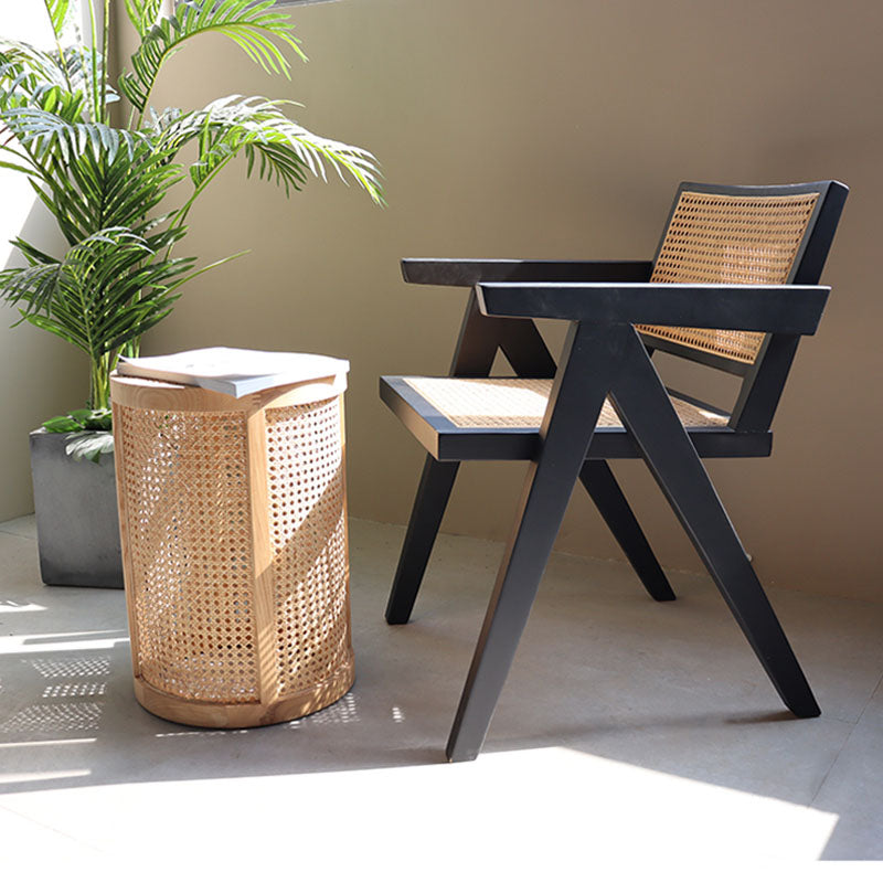 Traditional Style Ash Wood Chair Kitchen Open Back Arm Single Chair Clearhalo ' kitchen&dining_furn' 'Dining Chairs' 'Dining Tables & Seating' 'dining_chair' 'furn' 'furn_dining_chair' 'Furniture' 'furniture_dining_chair' 'Kitchen & Dining Furniture' 'kitchen' 4260399