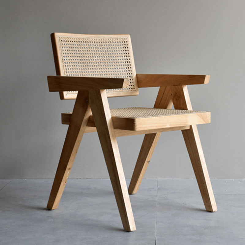 Traditional Style Ash Wood Chair Kitchen Open Back Arm Single Chair Wood Clearhalo ' kitchen&dining_furn' 'Dining Chairs' 'Dining Tables & Seating' 'dining_chair' 'furn' 'furn_dining_chair' 'Furniture' 'furniture_dining_chair' 'Kitchen & Dining Furniture' 'kitchen' 4260400