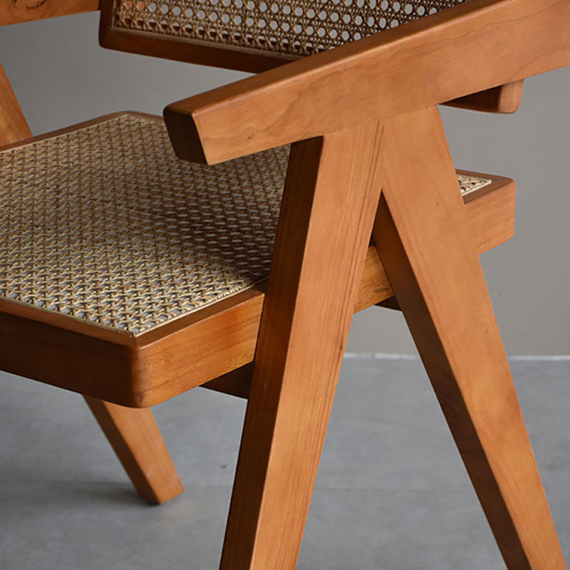 Traditional Style Ash Wood Chair Kitchen Open Back Arm Single Chair Clearhalo ' kitchen&dining_furn' 'Dining Chairs' 'Dining Tables & Seating' 'dining_chair' 'furn' 'furn_dining_chair' 'Furniture' 'furniture_dining_chair' 'Kitchen & Dining Furniture' 'kitchen' 4260405