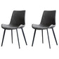 Industrial Metal Dining Side Chair Dining Room Solid Back Chair (Set of 2) Dark Gray Clearhalo ' kitchen&dining_furn' 'Dining Chairs' 'Dining Tables & Seating' 'dining_chair' 'furn' 'furn_dining_chair' 'Furniture' 'furniture_dining_chair' 'Kitchen & Dining Furniture' 'kitchen' 4260408