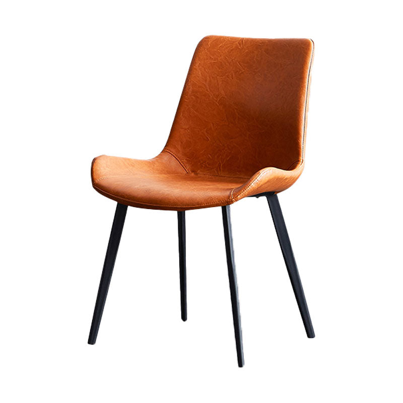 Industrial Metal Dining Side Chair Dining Room Solid Back Chair (Set of 2) Clearhalo ' kitchen&dining_furn' 'Dining Chairs' 'Dining Tables & Seating' 'dining_chair' 'furn' 'furn_dining_chair' 'Furniture' 'furniture_dining_chair' 'Kitchen & Dining Furniture' 'kitchen' 4260413