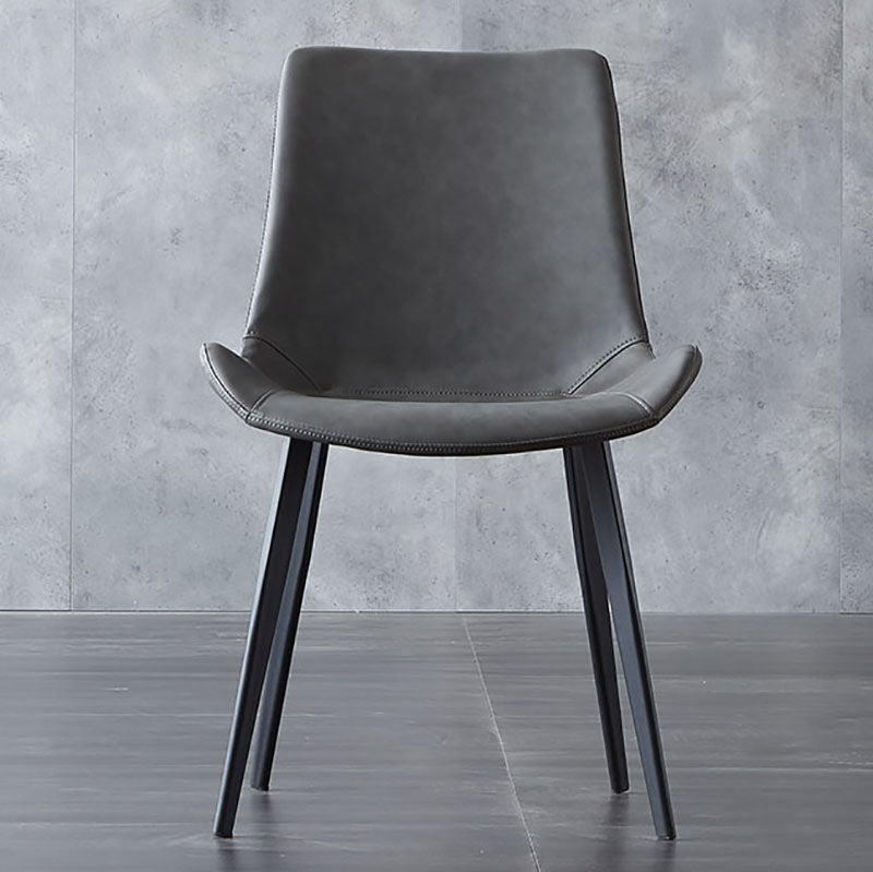 Industrial Metal Dining Side Chair Dining Room Solid Back Chair (Set of 2) Clearhalo ' kitchen&dining_furn' 'Dining Chairs' 'Dining Tables & Seating' 'dining_chair' 'furn' 'furn_dining_chair' 'Furniture' 'furniture_dining_chair' 'Kitchen & Dining Furniture' 'kitchen' 4260417