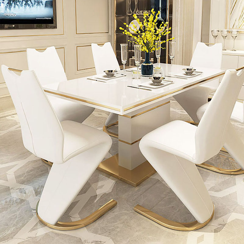 Scandinavian Style Faux Leather Dining Chairs Solid Back Chair for Kitchen (Set of 2) Clearhalo ' kitchen&dining_furn' 'Dining Chairs' 'Dining Tables & Seating' 'dining_chair' 'furn' 'furn_dining_chair' 'Furniture' 'furniture_dining_chair' 'Kitchen & Dining Furniture' 'kitchen' 4260444