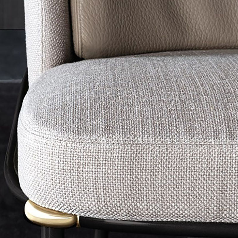 Industrial Metal Dining Chairs Armless Linen Fabric Dining Chair for Home Use (Set of 2) Clearhalo ' kitchen&dining_furn' 'Dining Chairs' 'Dining Tables & Seating' 'dining_chair' 'furn' 'furn_dining_chair' 'Furniture' 'furniture_dining_chair' 'Kitchen & Dining Furniture' 'kitchen' 4260466