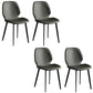 Industrial Style Wingback Chairs Leather Dining Armless Chairs for Kitchen Grey 4 Piece Set Clearhalo ' kitchen&dining_furn' 'Dining Chairs' 'Dining Tables & Seating' 'dining_chair' 'furn' 'furn_dining_chair' 'Furniture' 'furniture_dining_chair' 'Kitchen & Dining Furniture' 'kitchen' 4260488