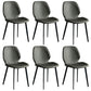 Industrial Style Wingback Chairs Leather Dining Armless Chairs for Kitchen Grey 6 Piece Set Clearhalo ' kitchen&dining_furn' 'Dining Chairs' 'Dining Tables & Seating' 'dining_chair' 'furn' 'furn_dining_chair' 'Furniture' 'furniture_dining_chair' 'Kitchen & Dining Furniture' 'kitchen' 4260490