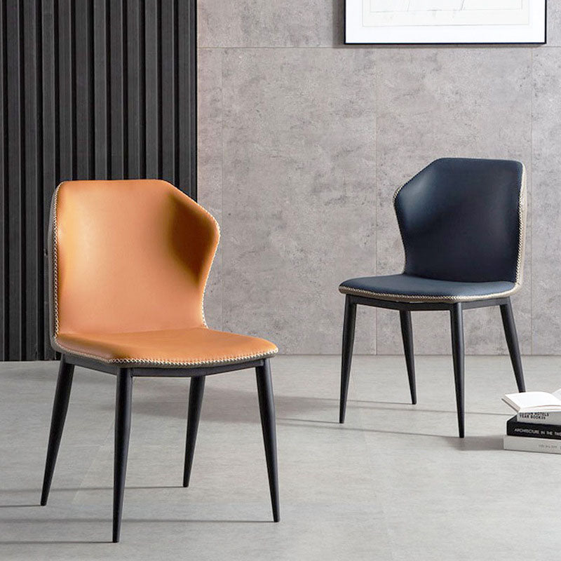 Industrial Style Wingback Chairs Leather Dining Chairs for Home (Set of 2) Clearhalo ' kitchen&dining_furn' 'Dining Chairs' 'Dining Tables & Seating' 'dining_chair' 'furn' 'furn_dining_chair' 'Furniture' 'furniture_dining_chair' 'Kitchen & Dining Furniture' 'kitchen' 4260528