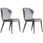 Industrial Style Wingback Chairs Leather Dining Chairs for Home (Set of 2) Grey Clearhalo ' kitchen&dining_furn' 'Dining Chairs' 'Dining Tables & Seating' 'dining_chair' 'furn' 'furn_dining_chair' 'Furniture' 'furniture_dining_chair' 'Kitchen & Dining Furniture' 'kitchen' 4260529