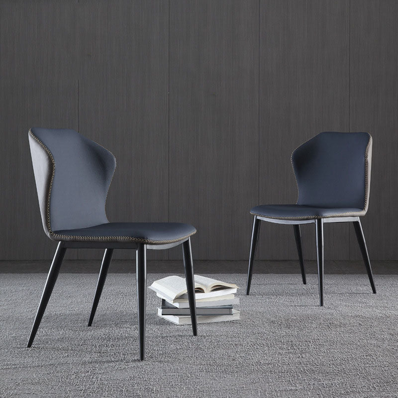 Industrial Style Wingback Chairs Leather Dining Chairs for Home (Set of 2) Clearhalo ' kitchen&dining_furn' 'Dining Chairs' 'Dining Tables & Seating' 'dining_chair' 'furn' 'furn_dining_chair' 'Furniture' 'furniture_dining_chair' 'Kitchen & Dining Furniture' 'kitchen' 4260537