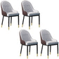 Scandinavian Style Upholstered Arm Chairs Solid Back Dining Side Chairs for Kitchen Gray Coffee 4 Piece Set Clearhalo ' kitchen&dining_furn' 'Dining Chairs' 'Dining Tables & Seating' 'dining_chair' 'furn' 'furn_dining_chair' 'Furniture' 'furniture_dining_chair' 'Kitchen & Dining Furniture' 'kitchen' 4260560