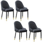 Scandinavian Style Upholstered Arm Chairs Solid Back Dining Side Chairs for Kitchen Black 4 Piece Set Clearhalo ' kitchen&dining_furn' 'Dining Chairs' 'Dining Tables & Seating' 'dining_chair' 'furn' 'furn_dining_chair' 'Furniture' 'furniture_dining_chair' 'Kitchen & Dining Furniture' 'kitchen' 4260563