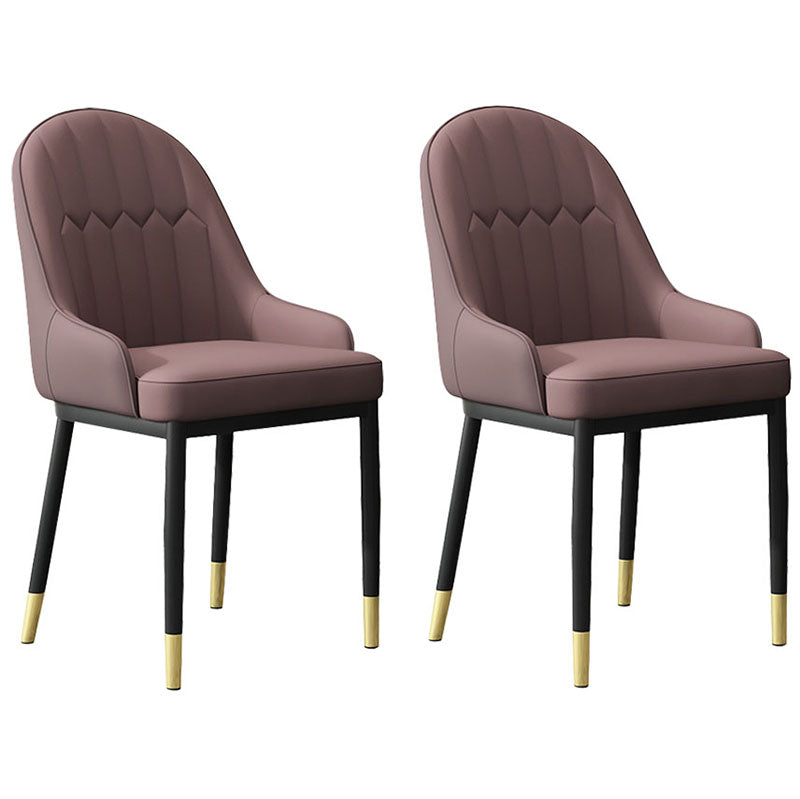 Scandinavian Style Upholstered Arm Chairs Solid Back Dining Side Chairs for Kitchen Coffee 2 Piece Set Clearhalo ' kitchen&dining_furn' 'Dining Chairs' 'Dining Tables & Seating' 'dining_chair' 'furn' 'furn_dining_chair' 'Furniture' 'furniture_dining_chair' 'Kitchen & Dining Furniture' 'kitchen' 4260571