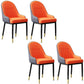 Scandinavian Style Upholstered Arm Chairs Solid Back Dining Side Chairs for Kitchen Gray-Orange 4 Piece Set Clearhalo ' kitchen&dining_furn' 'Dining Chairs' 'Dining Tables & Seating' 'dining_chair' 'furn' 'furn_dining_chair' 'Furniture' 'furniture_dining_chair' 'Kitchen & Dining Furniture' 'kitchen' 4260578