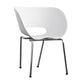 Industrial Style Open Back Dining Side Chair Plastic Dining Armless Chairs with Metal Legs White 1 Piece Clearhalo ' kitchen&dining_furn' 'Dining Chairs' 'Dining Tables & Seating' 'dining_chair' 'furn' 'furn_dining_chair' 'Furniture' 'furniture_dining_chair' 'Kitchen & Dining Furniture' 'kitchen' 4260587