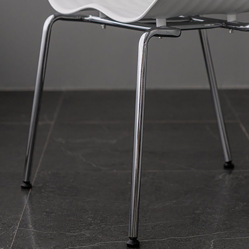 Industrial Style Open Back Dining Side Chair Plastic Dining Armless Chairs with Metal Legs Clearhalo ' kitchen&dining_furn' 'Dining Chairs' 'Dining Tables & Seating' 'dining_chair' 'furn' 'furn_dining_chair' 'Furniture' 'furniture_dining_chair' 'Kitchen & Dining Furniture' 'kitchen' 4260593