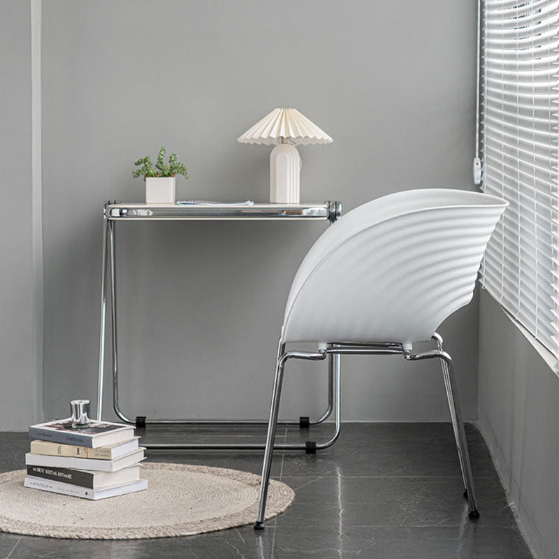 Industrial Style Open Back Dining Side Chair Plastic Dining Armless Chairs with Metal Legs Clearhalo ' kitchen&dining_furn' 'Dining Chairs' 'Dining Tables & Seating' 'dining_chair' 'furn' 'furn_dining_chair' 'Furniture' 'furniture_dining_chair' 'Kitchen & Dining Furniture' 'kitchen' 4260597