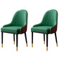 Scandinavian Style Upholstered Arm Side Chairs Solid Back Dining Chairs (Set of 2) Green Clearhalo ' kitchen&dining_furn' 'Dining Chairs' 'Dining Tables & Seating' 'dining_chair' 'furn' 'furn_dining_chair' 'Furniture' 'furniture_dining_chair' 'Kitchen & Dining Furniture' 'kitchen' 4260604