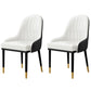 Scandinavian Style Upholstered Arm Side Chairs Solid Back Dining Chairs (Set of 2) White Clearhalo ' kitchen&dining_furn' 'Dining Chairs' 'Dining Tables & Seating' 'dining_chair' 'furn' 'furn_dining_chair' 'Furniture' 'furniture_dining_chair' 'Kitchen & Dining Furniture' 'kitchen' 4260609