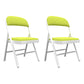 Contemporary Dining Chairs Armless Folding Side Chairs with Metal Legs for Kitchen Green 2 Piece Set Clearhalo ' kitchen&dining_furn' 'Dining Chairs' 'Dining Tables & Seating' 'dining_chair' 'furn' 'furn_dining_chair' 'Furniture' 'furniture_dining_chair' 'Kitchen & Dining Furniture' 'kitchen' 4260620