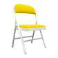 Contemporary Dining Chairs Armless Folding Side Chairs with Metal Legs for Kitchen Yellow 1 Piece Clearhalo ' kitchen&dining_furn' 'Dining Chairs' 'Dining Tables & Seating' 'dining_chair' 'furn' 'furn_dining_chair' 'Furniture' 'furniture_dining_chair' 'Kitchen & Dining Furniture' 'kitchen' 4260624