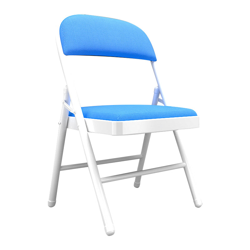 Contemporary Dining Chairs Armless Folding Side Chairs with Metal Legs for Kitchen Sky Blue 1 Piece Clearhalo ' kitchen&dining_furn' 'Dining Chairs' 'Dining Tables & Seating' 'dining_chair' 'furn' 'furn_dining_chair' 'Furniture' 'furniture_dining_chair' 'Kitchen & Dining Furniture' 'kitchen' 4260634