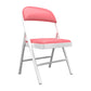 Contemporary Dining Chairs Armless Folding Side Chairs with Metal Legs for Kitchen Pink 1 Piece Clearhalo ' kitchen&dining_furn' 'Dining Chairs' 'Dining Tables & Seating' 'dining_chair' 'furn' 'furn_dining_chair' 'Furniture' 'furniture_dining_chair' 'Kitchen & Dining Furniture' 'kitchen' 4260637