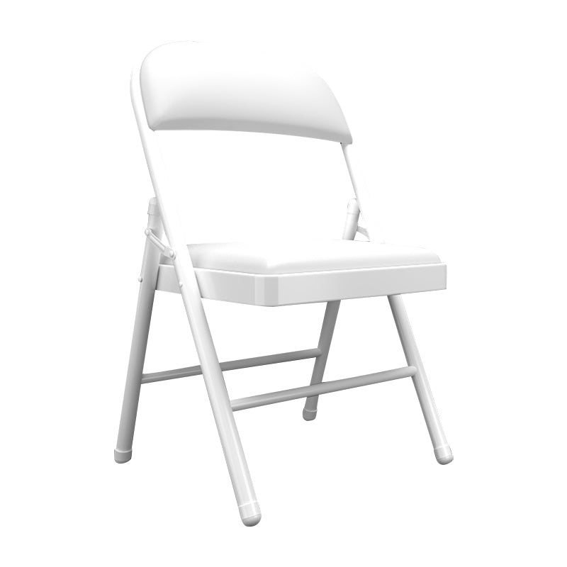 Contemporary Dining Chairs Armless Folding Side Chairs with Metal Legs for Kitchen White 1 Piece Clearhalo ' kitchen&dining_furn' 'Dining Chairs' 'Dining Tables & Seating' 'dining_chair' 'furn' 'furn_dining_chair' 'Furniture' 'furniture_dining_chair' 'Kitchen & Dining Furniture' 'kitchen' 4260643