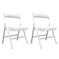 Contemporary Dining Chairs Armless Folding Side Chairs with Metal Legs for Kitchen White 2 Piece Set Clearhalo ' kitchen&dining_furn' 'Dining Chairs' 'Dining Tables & Seating' 'dining_chair' 'furn' 'furn_dining_chair' 'Furniture' 'furniture_dining_chair' 'Kitchen & Dining Furniture' 'kitchen' 4260644