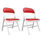 Contemporary Dining Chairs Armless Folding Side Chairs with Metal Legs for Kitchen Red 2 Piece Set Clearhalo ' kitchen&dining_furn' 'Dining Chairs' 'Dining Tables & Seating' 'dining_chair' 'furn' 'furn_dining_chair' 'Furniture' 'furniture_dining_chair' 'Kitchen & Dining Furniture' 'kitchen' 4260647