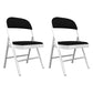 Contemporary Dining Chairs Armless Folding Side Chairs with Metal Legs for Kitchen Black 2 Piece Set Clearhalo ' kitchen&dining_furn' 'Dining Chairs' 'Dining Tables & Seating' 'dining_chair' 'furn' 'furn_dining_chair' 'Furniture' 'furniture_dining_chair' 'Kitchen & Dining Furniture' 'kitchen' 4260650