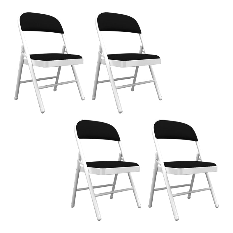 Contemporary Dining Chairs Armless Folding Side Chairs with Metal Legs for Kitchen Black 4 Piece Set Clearhalo ' kitchen&dining_furn' 'Dining Chairs' 'Dining Tables & Seating' 'dining_chair' 'furn' 'furn_dining_chair' 'Furniture' 'furniture_dining_chair' 'Kitchen & Dining Furniture' 'kitchen' 4260651