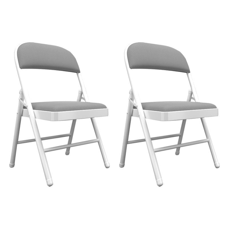 Contemporary Dining Chairs Armless Folding Side Chairs with Metal Legs for Kitchen Grey 2 Piece Set Clearhalo ' kitchen&dining_furn' 'Dining Chairs' 'Dining Tables & Seating' 'dining_chair' 'furn' 'furn_dining_chair' 'Furniture' 'furniture_dining_chair' 'Kitchen & Dining Furniture' 'kitchen' 4260653