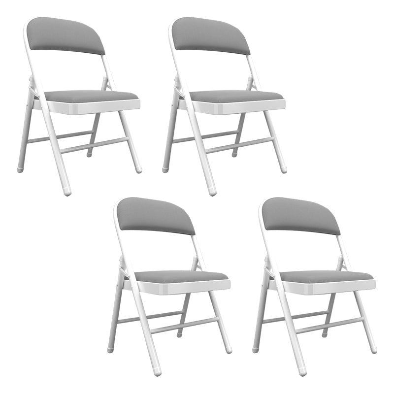 Contemporary Dining Chairs Armless Folding Side Chairs with Metal Legs for Kitchen Grey 4 Piece Set Clearhalo ' kitchen&dining_furn' 'Dining Chairs' 'Dining Tables & Seating' 'dining_chair' 'furn' 'furn_dining_chair' 'Furniture' 'furniture_dining_chair' 'Kitchen & Dining Furniture' 'kitchen' 4260654