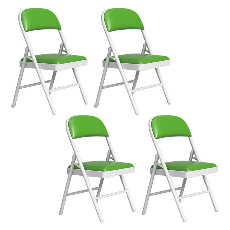 Contemporary Dining Chairs Armless Folding Side Chairs with Metal Legs for Kitchen Fruit Green 4 Piece Set Clearhalo ' kitchen&dining_furn' 'Dining Chairs' 'Dining Tables & Seating' 'dining_chair' 'furn' 'furn_dining_chair' 'Furniture' 'furniture_dining_chair' 'Kitchen & Dining Furniture' 'kitchen' 4260657