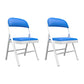 Contemporary Dining Chairs Armless Folding Side Chairs with Metal Legs for Kitchen Blue 2 Piece Set Clearhalo ' kitchen&dining_furn' 'Dining Chairs' 'Dining Tables & Seating' 'dining_chair' 'furn' 'furn_dining_chair' 'Furniture' 'furniture_dining_chair' 'Kitchen & Dining Furniture' 'kitchen' 4260658