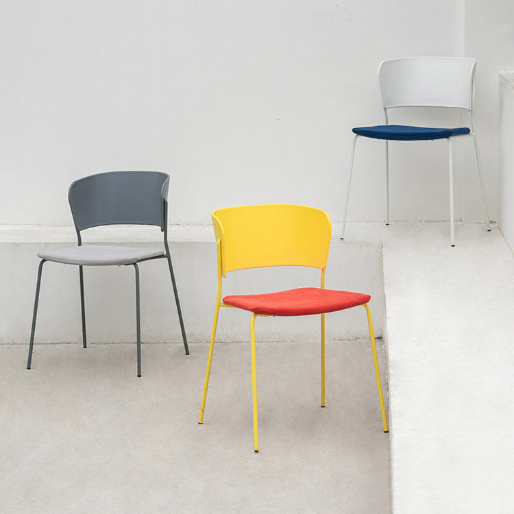 Contemporary Dining Chairs Armless Side Chairs with Metal Legs for Kitchen Clearhalo ' kitchen&dining_furn' 'Dining Chairs' 'Dining Tables & Seating' 'dining_chair' 'furn' 'furn_dining_chair' 'Furniture' 'furniture_dining_chair' 'Kitchen & Dining Furniture' 'kitchen' 4260661