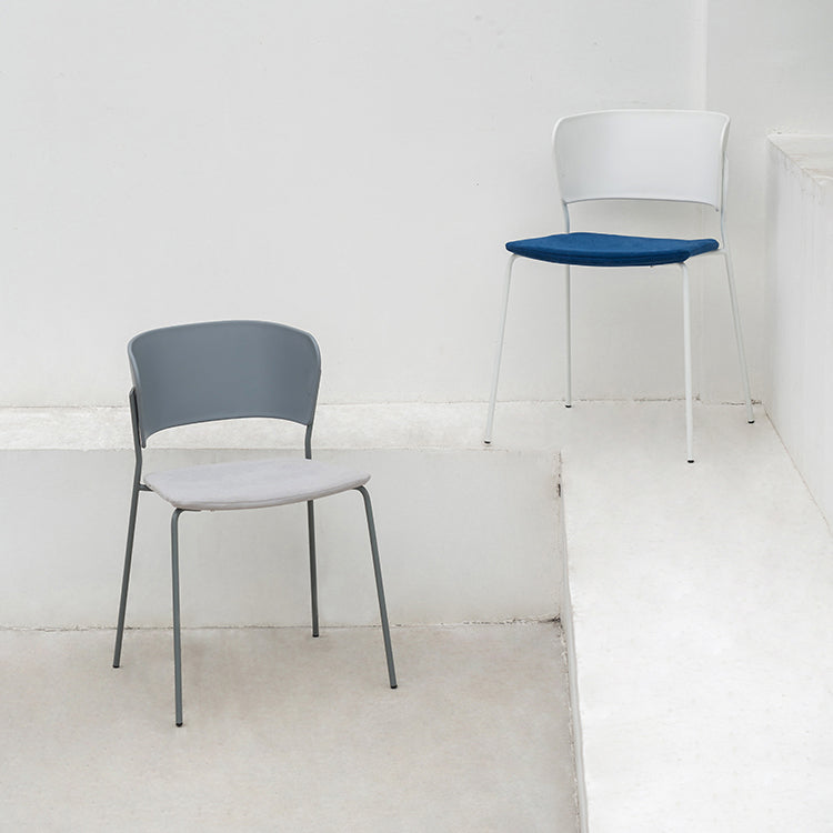 Contemporary Dining Chairs Armless Side Chairs with Metal Legs for Kitchen Clearhalo ' kitchen&dining_furn' 'Dining Chairs' 'Dining Tables & Seating' 'dining_chair' 'furn' 'furn_dining_chair' 'Furniture' 'furniture_dining_chair' 'Kitchen & Dining Furniture' 'kitchen' 4260665