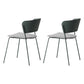 Contemporary Dining Chairs Armless Side Chairs with Metal Legs for Kitchen Gray-Green 2 Piece Set Clearhalo ' kitchen&dining_furn' 'Dining Chairs' 'Dining Tables & Seating' 'dining_chair' 'furn' 'furn_dining_chair' 'Furniture' 'furniture_dining_chair' 'Kitchen & Dining Furniture' 'kitchen' 4260677