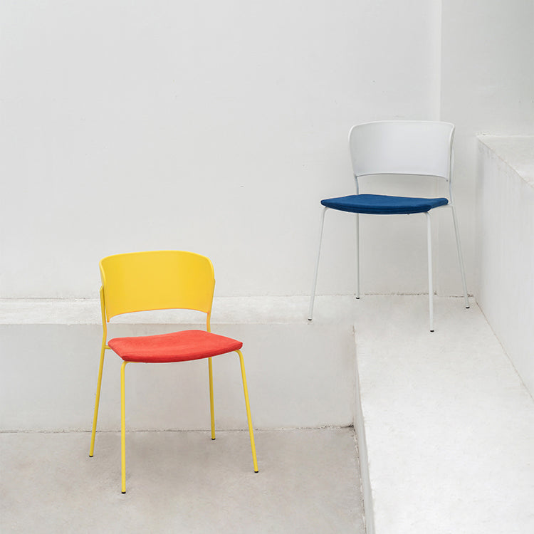 Contemporary Dining Chairs Armless Side Chairs with Metal Legs for Kitchen Clearhalo ' kitchen&dining_furn' 'Dining Chairs' 'Dining Tables & Seating' 'dining_chair' 'furn' 'furn_dining_chair' 'Furniture' 'furniture_dining_chair' 'Kitchen & Dining Furniture' 'kitchen' 4260679