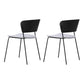 Contemporary Dining Chairs Armless Side Chairs with Metal Legs for Kitchen Light Gray-Black 2 Piece Set Clearhalo ' kitchen&dining_furn' 'Dining Chairs' 'Dining Tables & Seating' 'dining_chair' 'furn' 'furn_dining_chair' 'Furniture' 'furniture_dining_chair' 'Kitchen & Dining Furniture' 'kitchen' 4260682