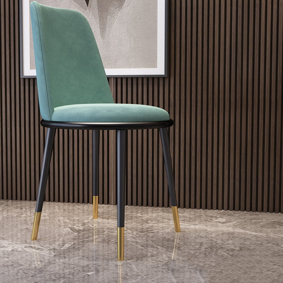 Nordic Style Side Chairs Armless Chairs with Metal Legs for Kitchen Clearhalo ' kitchen&dining_furn' 'Dining Chairs' 'Dining Tables & Seating' 'dining_chair' 'furn' 'furn_dining_chair' 'Furniture' 'furniture_dining_chair' 'Kitchen & Dining Furniture' 'kitchen' 4260739