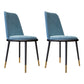 Nordic Style Side Chairs Armless Chairs with Metal Legs for Kitchen Blue 2 Piece Set Clearhalo ' kitchen&dining_furn' 'Dining Chairs' 'Dining Tables & Seating' 'dining_chair' 'furn' 'furn_dining_chair' 'Furniture' 'furniture_dining_chair' 'Kitchen & Dining Furniture' 'kitchen' 4260740