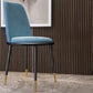 Nordic Style Side Chairs Armless Chairs with Metal Legs for Kitchen Blue 1 Piece Clearhalo ' kitchen&dining_furn' 'Dining Chairs' 'Dining Tables & Seating' 'dining_chair' 'furn' 'furn_dining_chair' 'Furniture' 'furniture_dining_chair' 'Kitchen & Dining Furniture' 'kitchen' 4260741