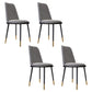Nordic Style Side Chairs Armless Chairs with Metal Legs for Kitchen Dark Gray 4 Piece Set Clearhalo ' kitchen&dining_furn' 'Dining Chairs' 'Dining Tables & Seating' 'dining_chair' 'furn' 'furn_dining_chair' 'Furniture' 'furniture_dining_chair' 'Kitchen & Dining Furniture' 'kitchen' 4260746