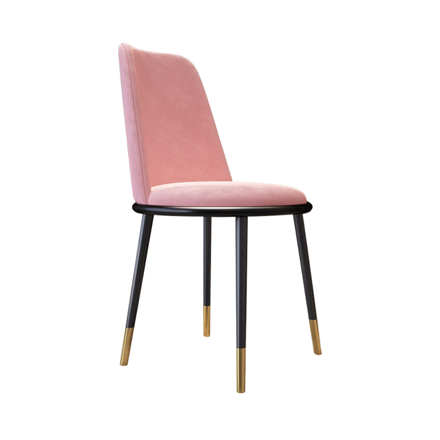 Nordic Style Side Chairs Armless Chairs with Metal Legs for Kitchen Clearhalo ' kitchen&dining_furn' 'Dining Chairs' 'Dining Tables & Seating' 'dining_chair' 'furn' 'furn_dining_chair' 'Furniture' 'furniture_dining_chair' 'Kitchen & Dining Furniture' 'kitchen' 4260747