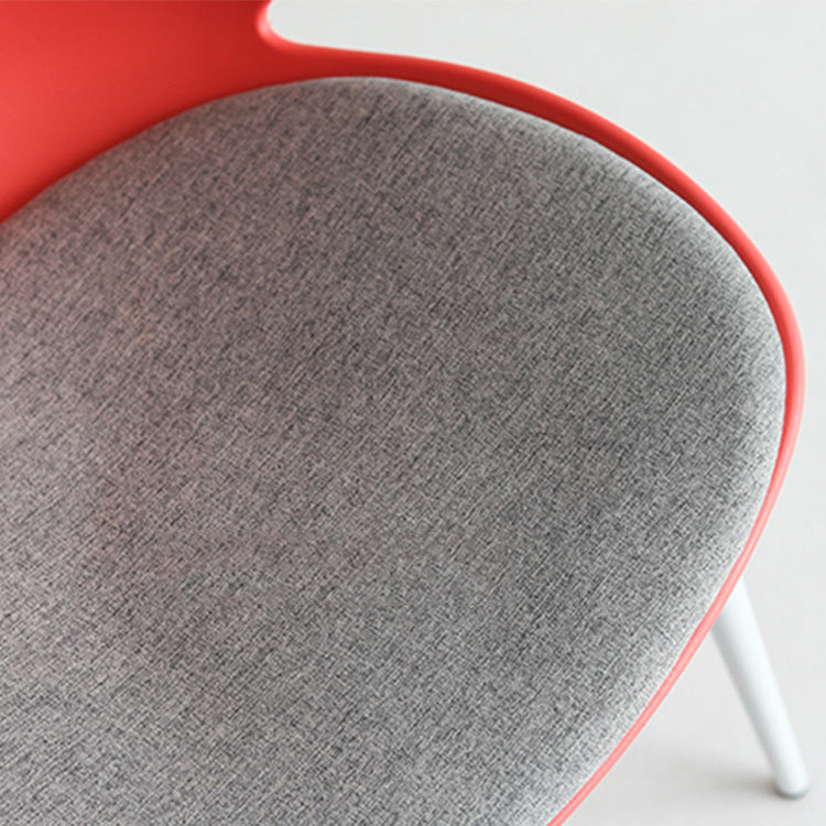 Contemporary Style Dining Chair Armless Wingback Side Chairs with Metal Legs Clearhalo ' kitchen&dining_furn' 'Dining Chairs' 'Dining Tables & Seating' 'dining_chair' 'furn' 'furn_dining_chair' 'Furniture' 'furniture_dining_chair' 'Kitchen & Dining Furniture' 'kitchen' 4260765