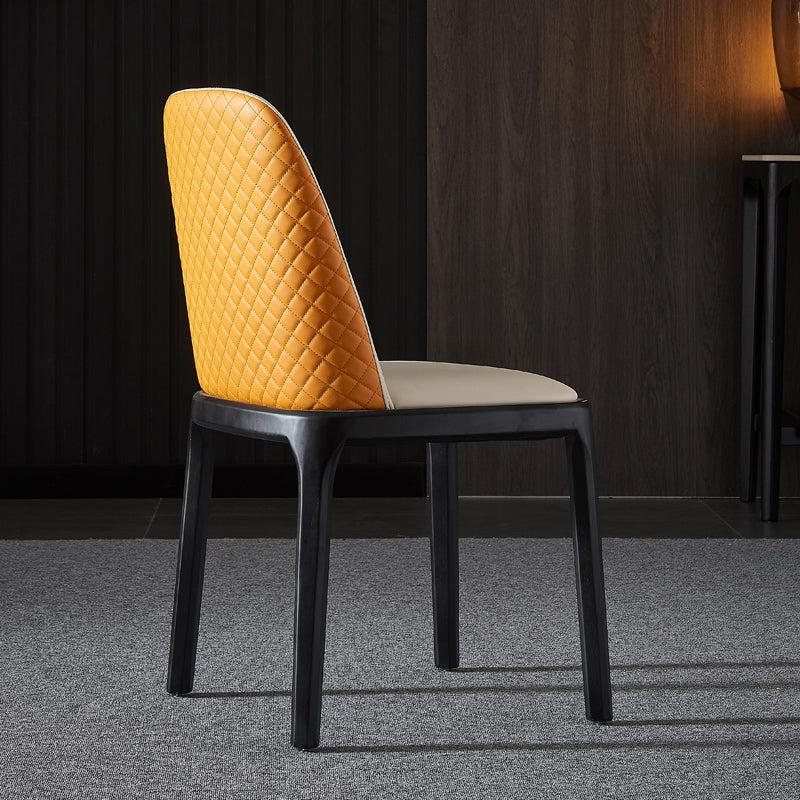 Contemporary Style Side Chairs Armless Parsons Chairs with Wooden Legs Clearhalo ' kitchen&dining_furn' 'Dining Chairs' 'Dining Tables & Seating' 'dining_chair' 'furn' 'furn_dining_chair' 'Furniture' 'furniture_dining_chair' 'Kitchen & Dining Furniture' 'kitchen' 4260784