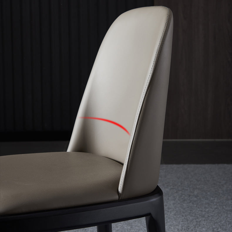 Contemporary Style Side Chairs Armless Parsons Chairs with Wooden Legs Clearhalo ' kitchen&dining_furn' 'Dining Chairs' 'Dining Tables & Seating' 'dining_chair' 'furn' 'furn_dining_chair' 'Furniture' 'furniture_dining_chair' 'Kitchen & Dining Furniture' 'kitchen' 4260787