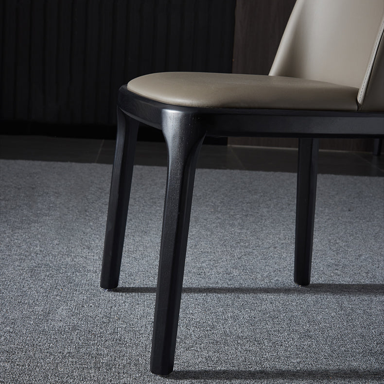 Contemporary Style Side Chairs Armless Parsons Chairs with Wooden Legs Clearhalo ' kitchen&dining_furn' 'Dining Chairs' 'Dining Tables & Seating' 'dining_chair' 'furn' 'furn_dining_chair' 'Furniture' 'furniture_dining_chair' 'Kitchen & Dining Furniture' 'kitchen' 4260790