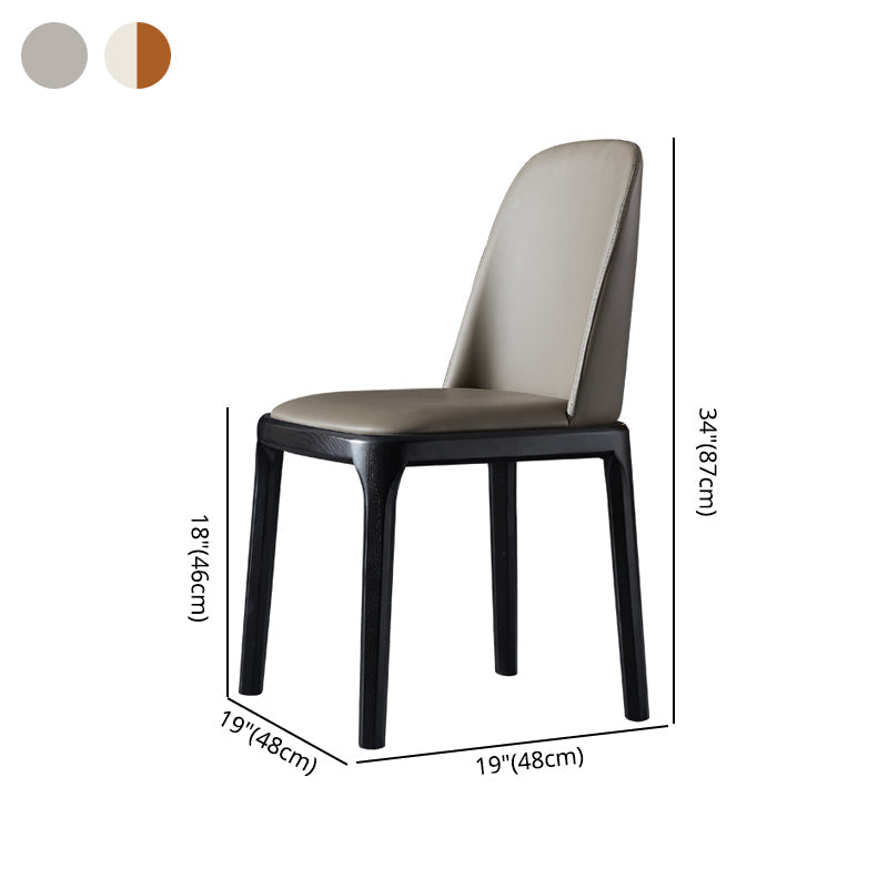 Contemporary Style Side Chairs Armless Parsons Chairs with Wooden Legs Clearhalo ' kitchen&dining_furn' 'Dining Chairs' 'Dining Tables & Seating' 'dining_chair' 'furn' 'furn_dining_chair' 'Furniture' 'furniture_dining_chair' 'Kitchen & Dining Furniture' 'kitchen' 4260792